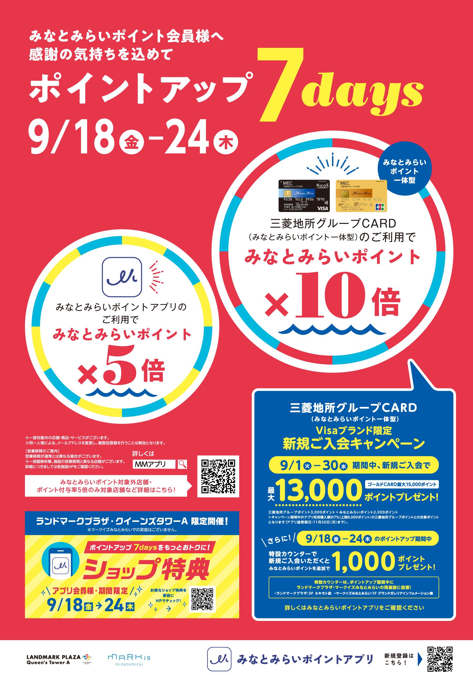 みなとみらいポイント「ポイントアップ7days」開催のご案内